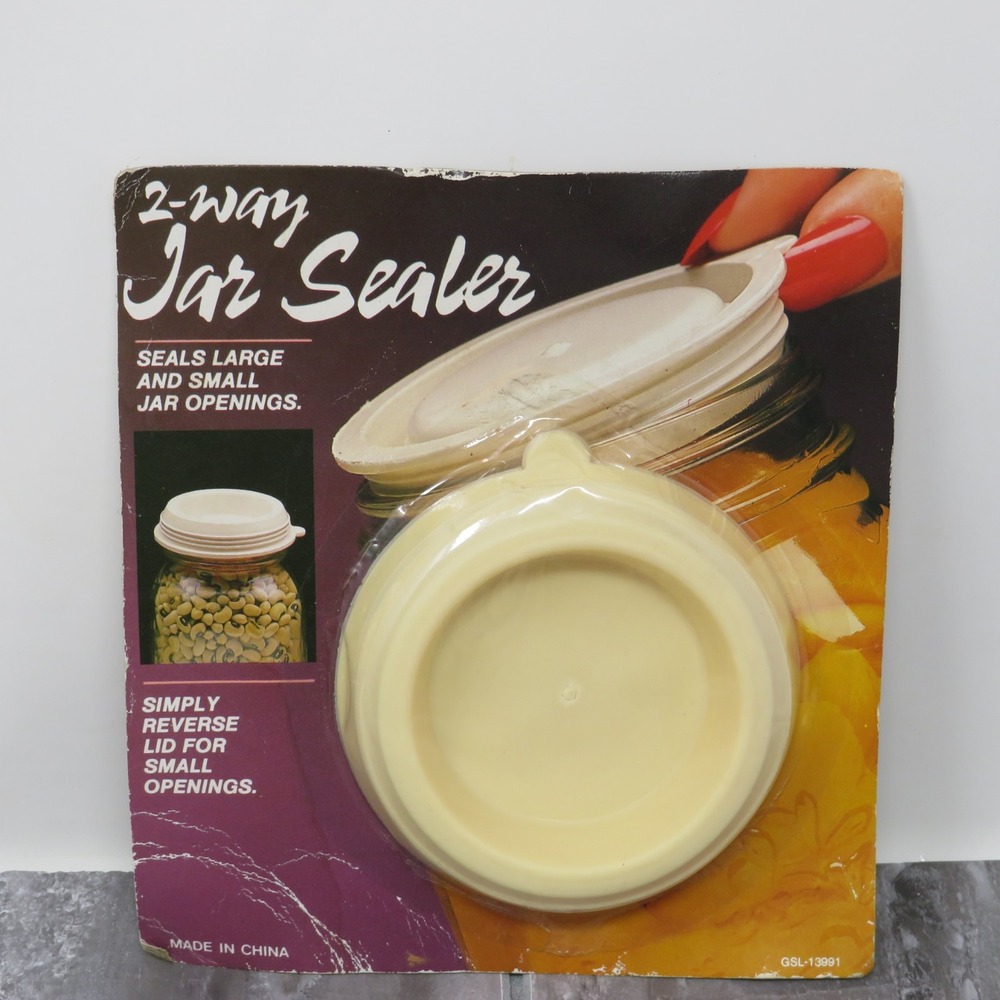 Sealed 2-Way Jar Sealer In Package New Old Stock‎ Rubber Vintage